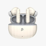 Powero + Stripes True Wireless Earbuds - Beige & Grey - GulfStore.com