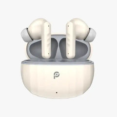 Powero + Stripes True Wireless Earbuds - Beige & Grey - GulfStore.com