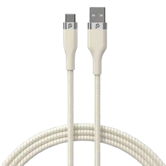 PR-RPBD12AC-WH | PowerO+ Rapid Pro Premium Braided Cable USB-A to C | 1.2M | White - GulfStore.com