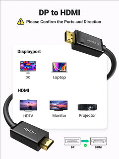UGreen Display port Male to Male Cable 5M Length - Black - GulfStore.com