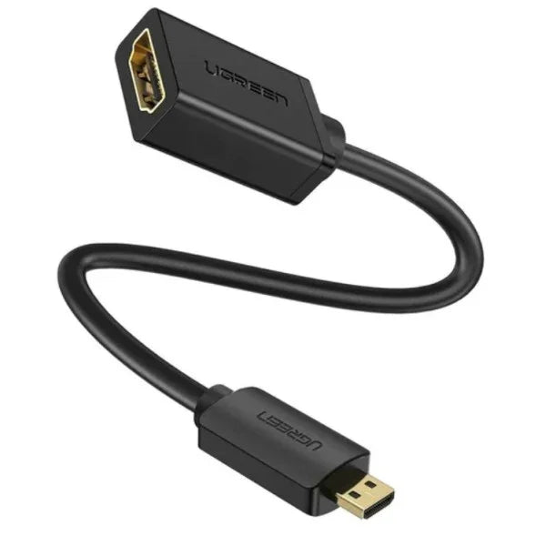 20134 | UGREEN | Micro HDMI Male to HDMI Female Adapter Cable 22cm(Black) | 20134
