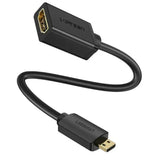 20134 | UGREEN | Micro HDMI Male to HDMI Female Adapter Cable 22cm(Black) | 20134
