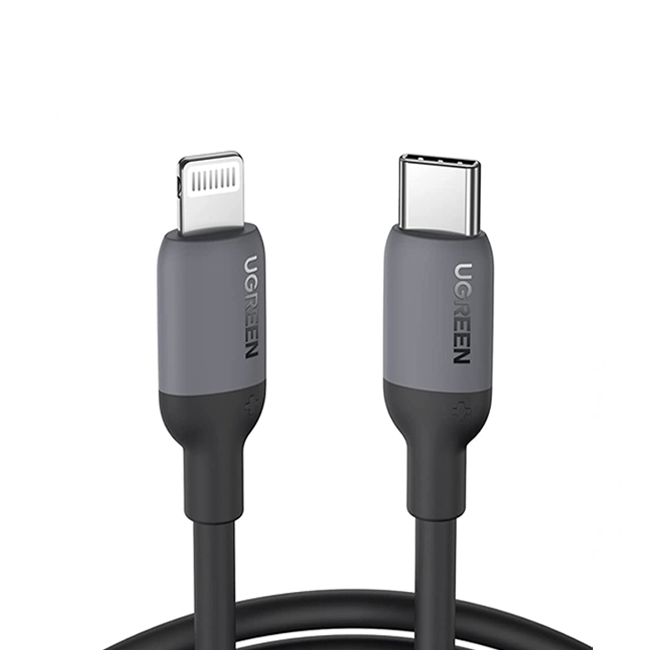 UGreen USB-C to Lightning Silicone Cable 1M - Black