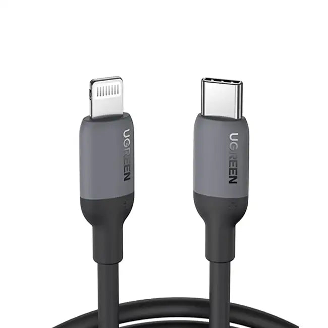 UGreen USB-C to Lightning Silicone Cable 1M - Black - GulfStore.com