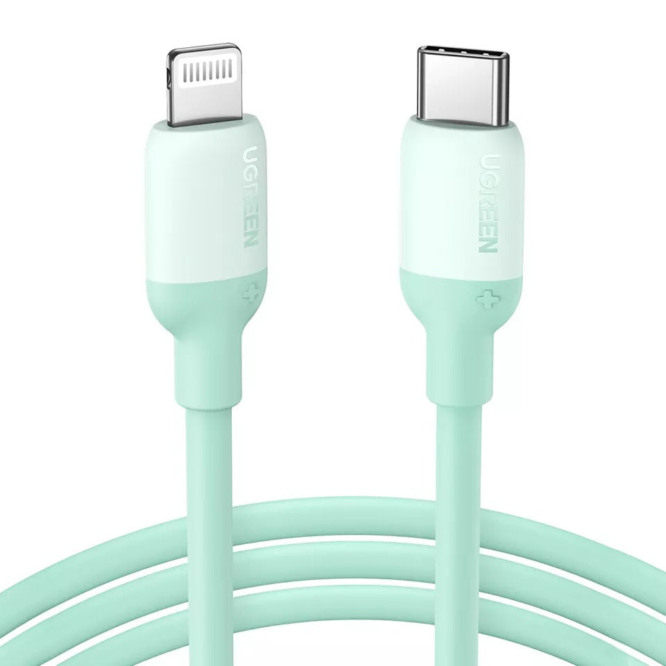 Ugreen fast charging cable Type C - Lightning 1M - green