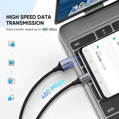 Ugreen USB-A to USB-C Quick Charging Cable - GulfStore.com