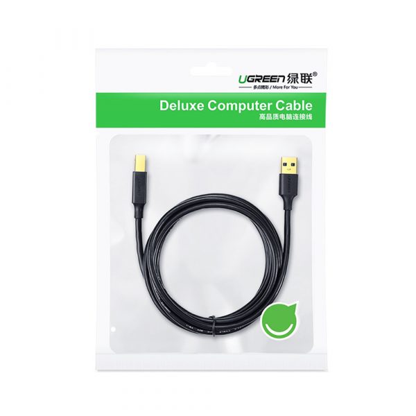 UGreen 20847 USB2.0 AM to BM Print Cable 1m - Black