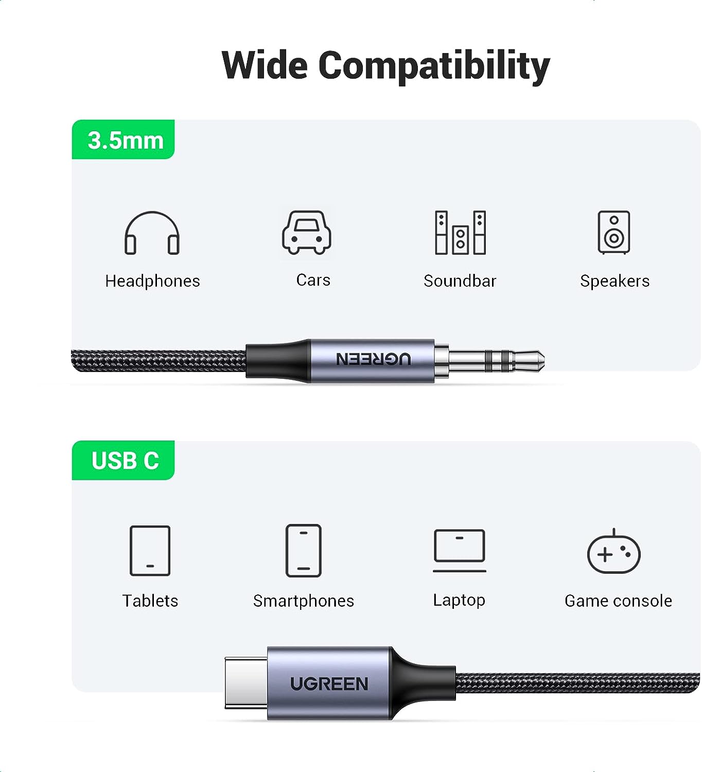 UGreen USB C to 3.5mm Stereo Cable