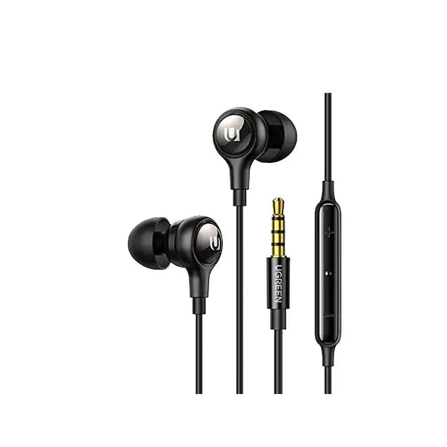 UGreen 3.5mm Earphones, Wired Earphones - Black - GulfStore.com
