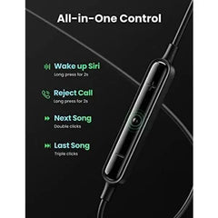 UGreen 3.5mm Earphones, Wired Earphones - Black - GulfStore.com