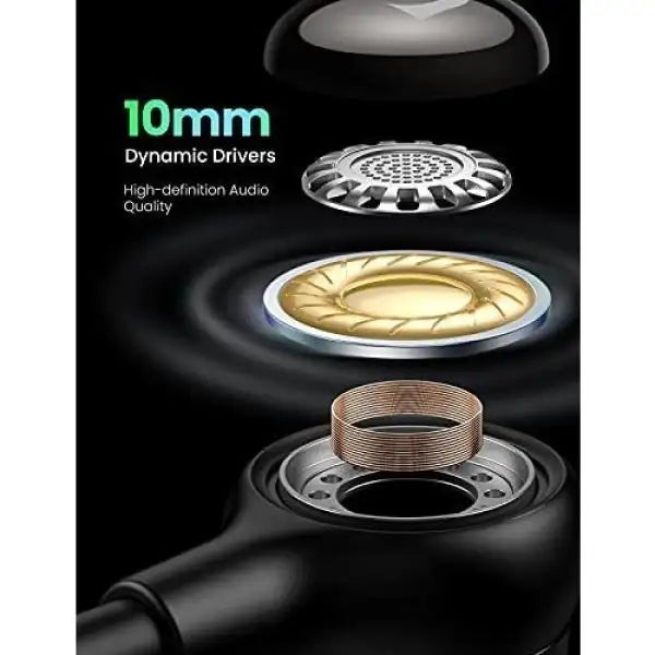 UGreen 3.5mm Earphones, Wired Earphones - Black - GulfStore.com