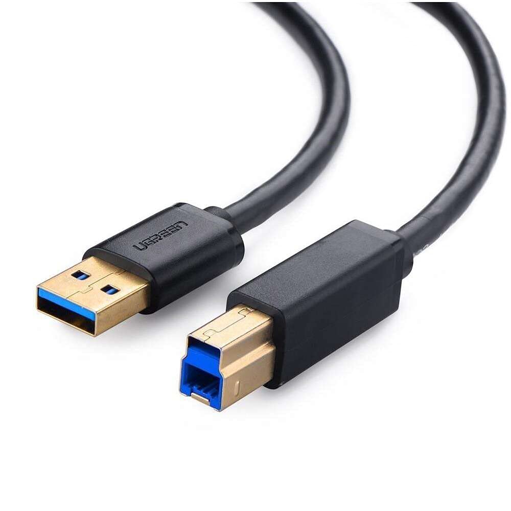 UGreen USB-A 3.0 & USB-B 3.0 Printer Cable 1m - Black