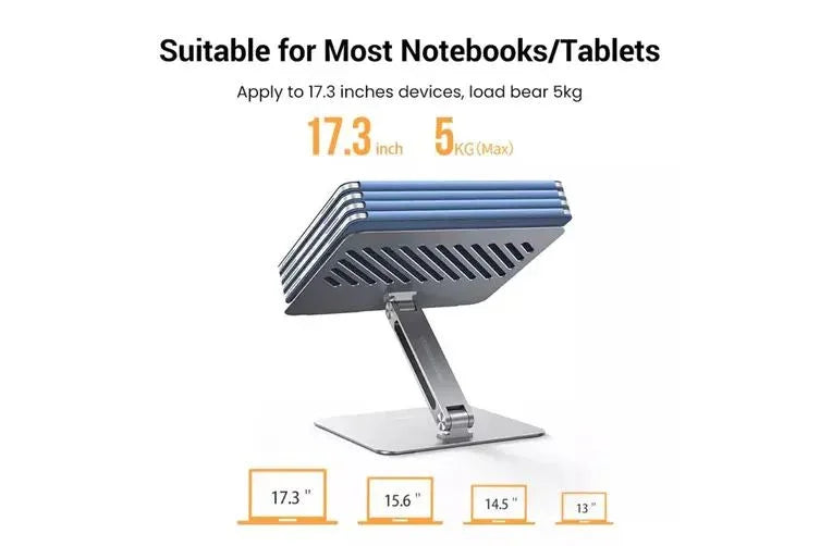 UGreen Laptop Stand Ergonomic Height Angle Adjustable  - Silver