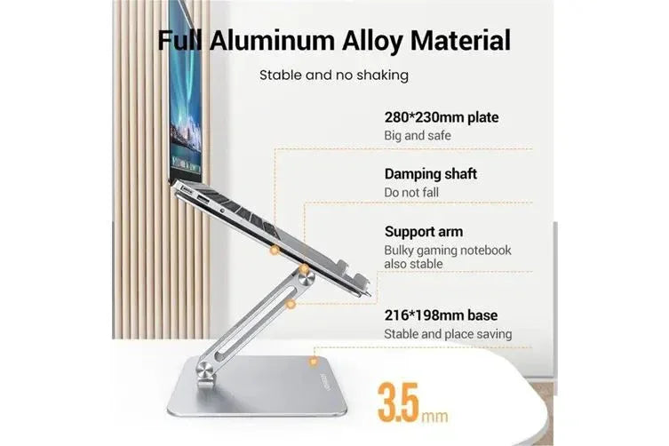 UGreen Laptop Stand Ergonomic Height Angle Adjustable  - Silver