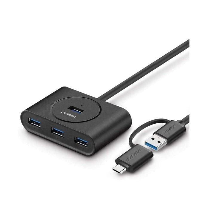 موزع UGreen 2 في 1 USB-C + USB 3.0 بأربعة منافذ