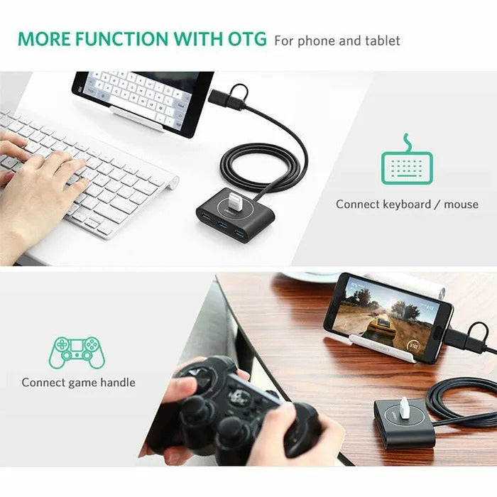 UGreen 2-in-1 USB-C + USB 3.0 4 Port Hub