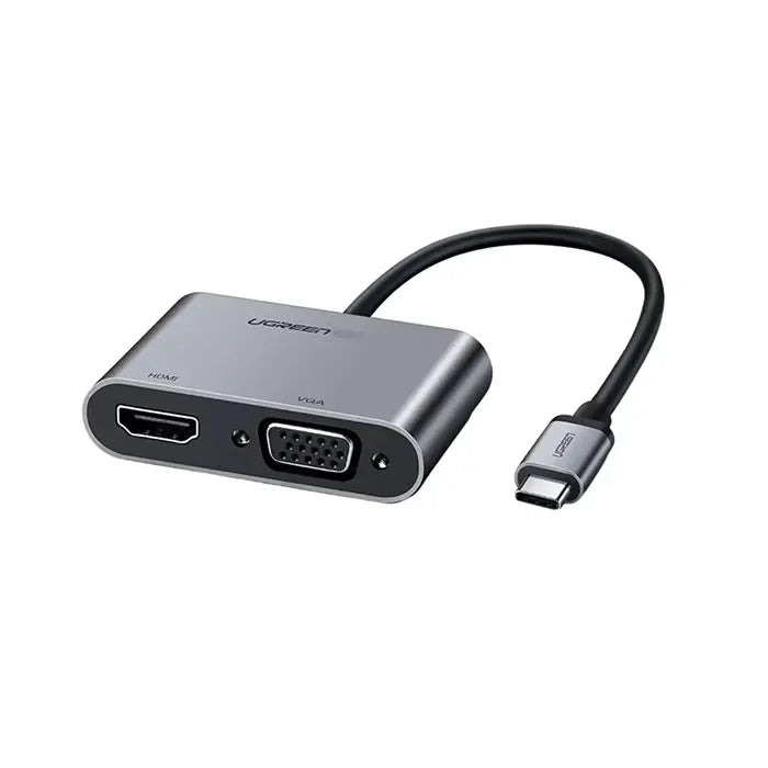 Ugreen USB-C To HDMI + VGA Adapter With Pd (Space Gray)