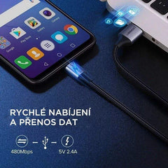 UGreen USB A to Micro Aluminum Braid 1M - White - GulfStore.com