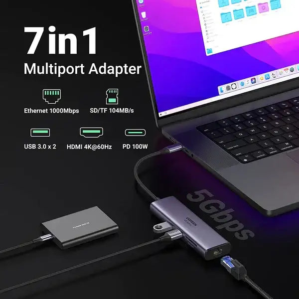UGREEN USB-C Multifunction Adapter with PD Charging - GulfStore.com