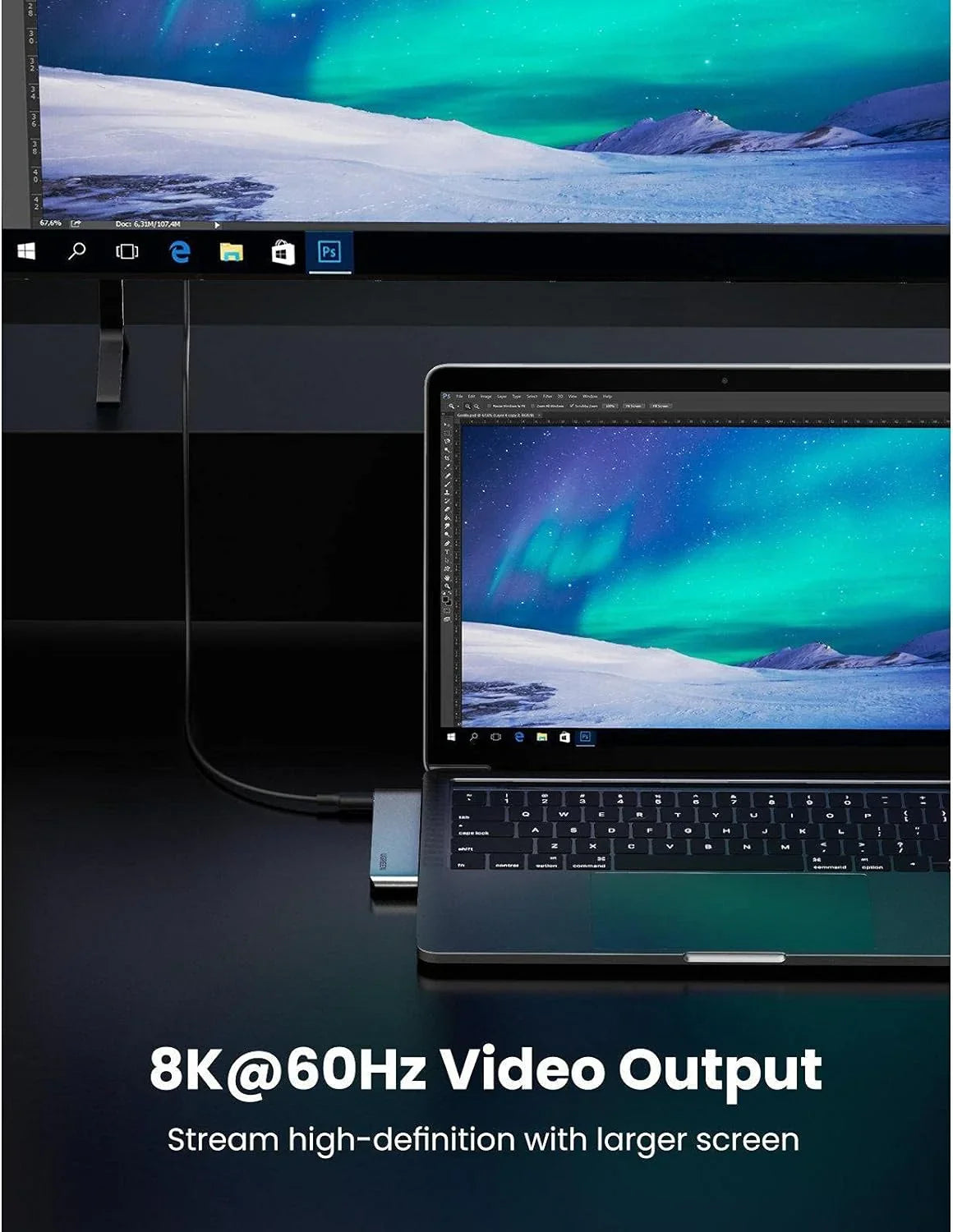 موزع USB C 6 في 2 من UGREEN لأجهزة MacBook Pro/Air 
