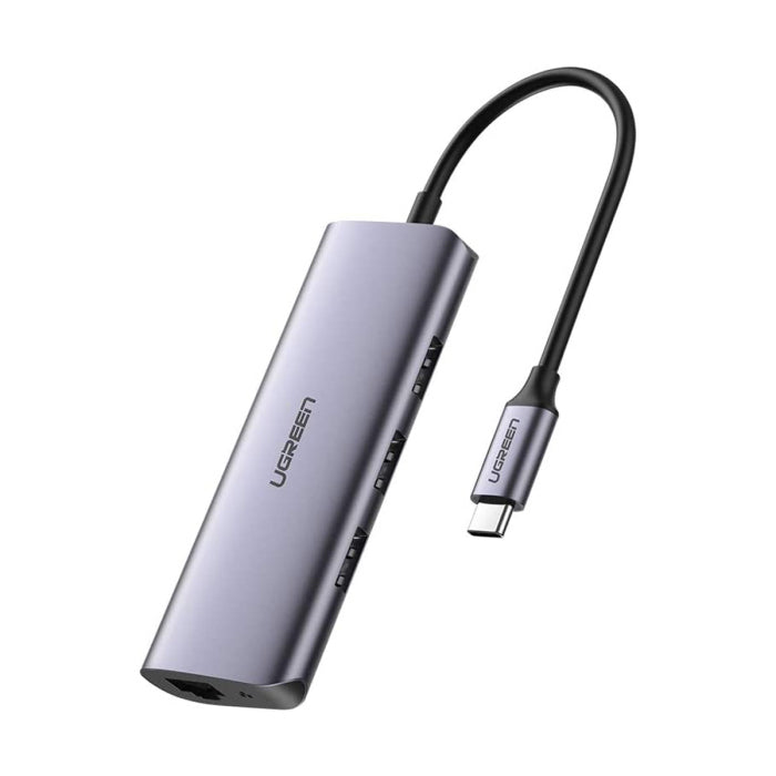 Ugreen Multifunctional Adapter HUB USB Type C - 3 x USB / Ethernet RJ-45 / micro USB grey
