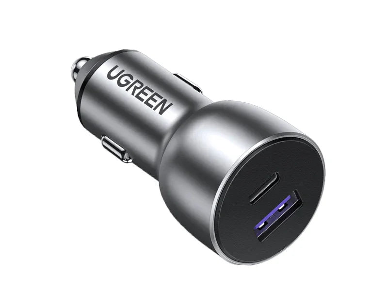 شاحن سيارة Ugreen 42.5 واط ALU Case (أزرق داكن)