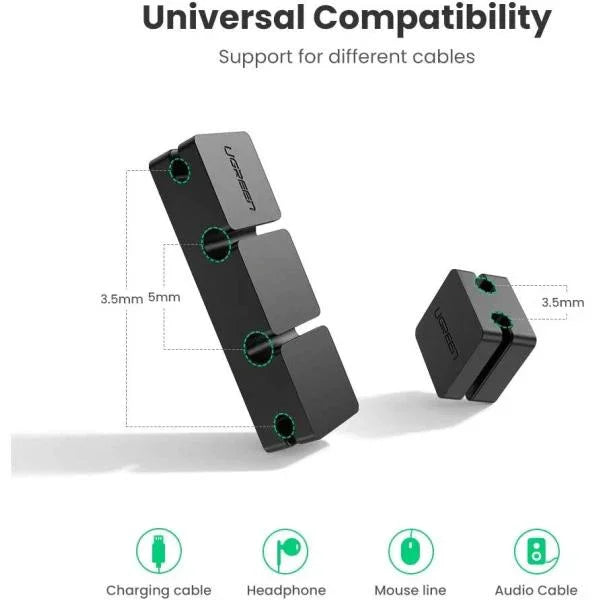 UGreen 6 Slots Silicon Cable Management Organizer (3+1 combination)