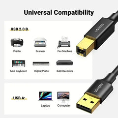 Ugreen USB 2.0 Printer Cable 3M - GulfStore.com
