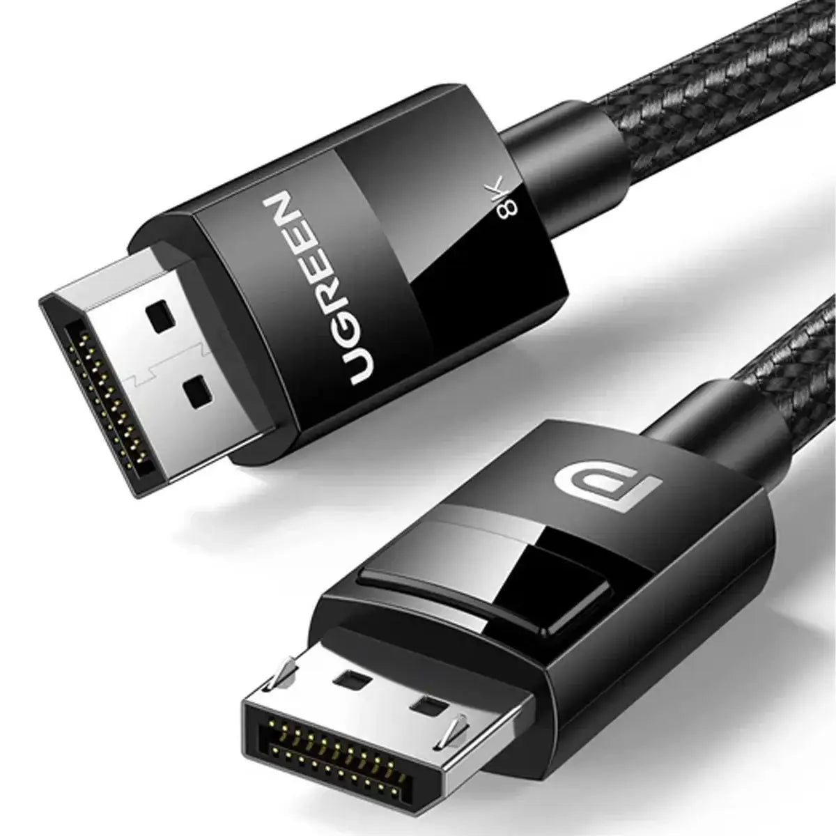 UGREEN DP 1.4 Male to Male Plastic Case Braided Cable - 2 Meter / Black - GulfStore.com