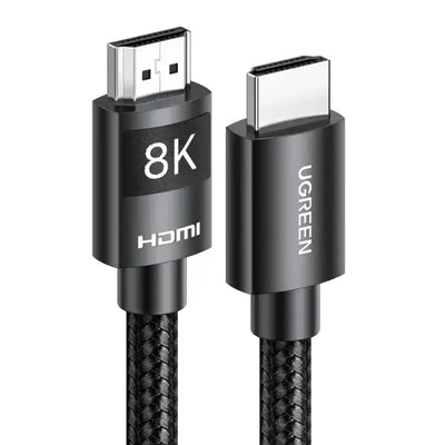 UGreen HD140 HDMI 8K Ultra HD High Speed Cable 2M Male to Male with Cotton Braided - Black - GulfStore.com