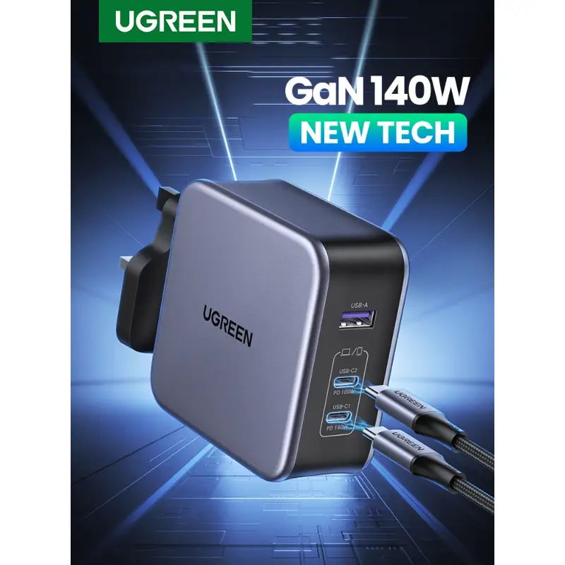 UGREEN 140W GaN Nexode Charger USB Type C PD3.1 Fast Charge For