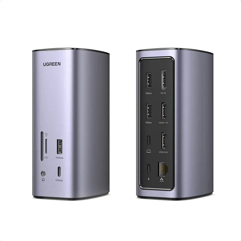 محطة إرساء UGreen USB C ثلاثية العرض (12 في 1)