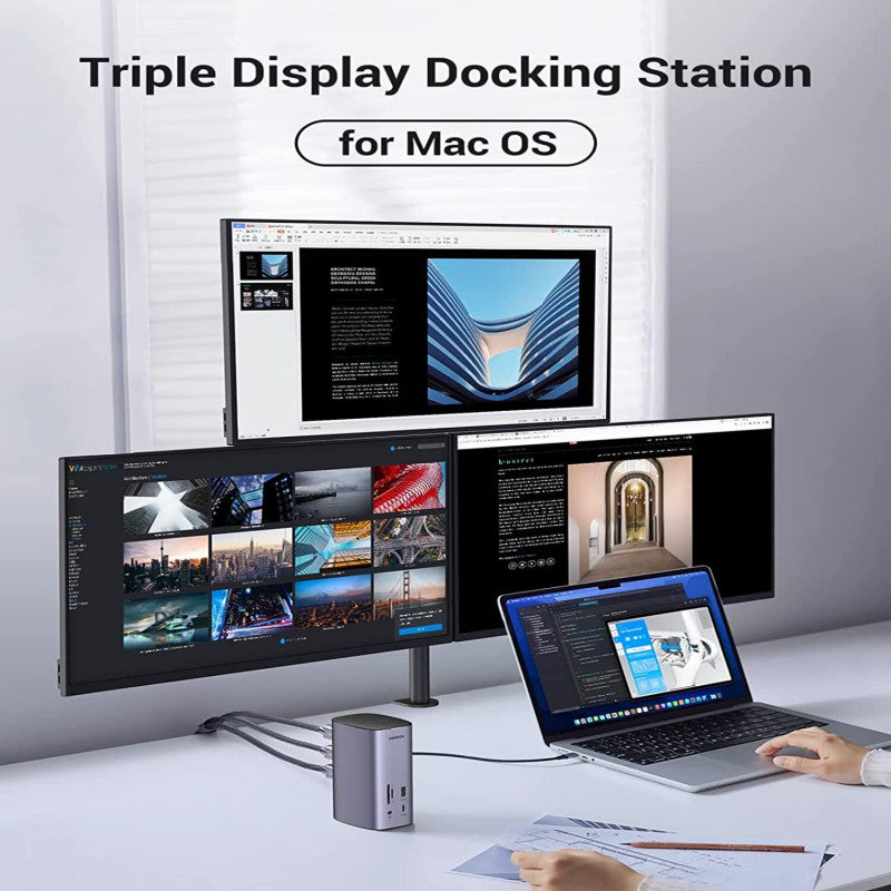 UGreen USB C Triple Display Docking Station (12-in-1)