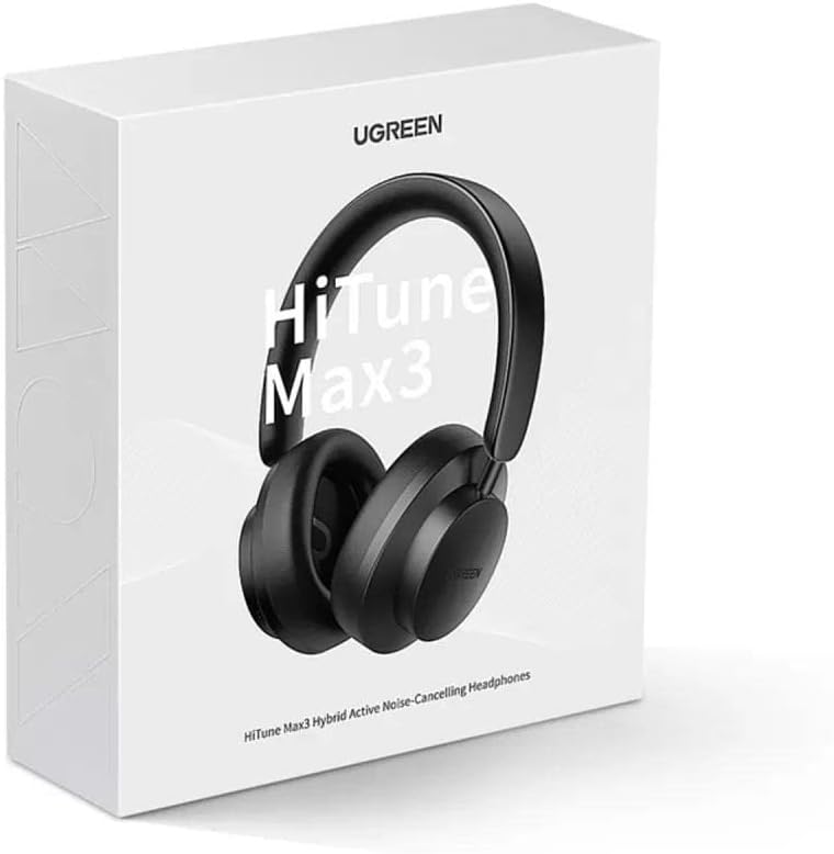 UGreen HiTune Max3 Hybrid Active Noise-Cancelling Headphones - Black