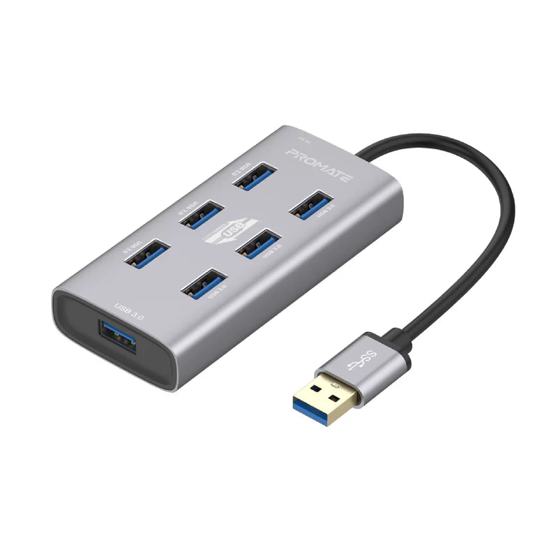 PROMATE - ezHub-7Aluminium Alloy Powered USB Hub