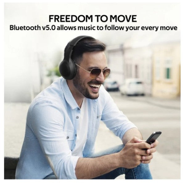 Promate LaBoca High Fidelity Over-Ear Wireless Headphone, Black