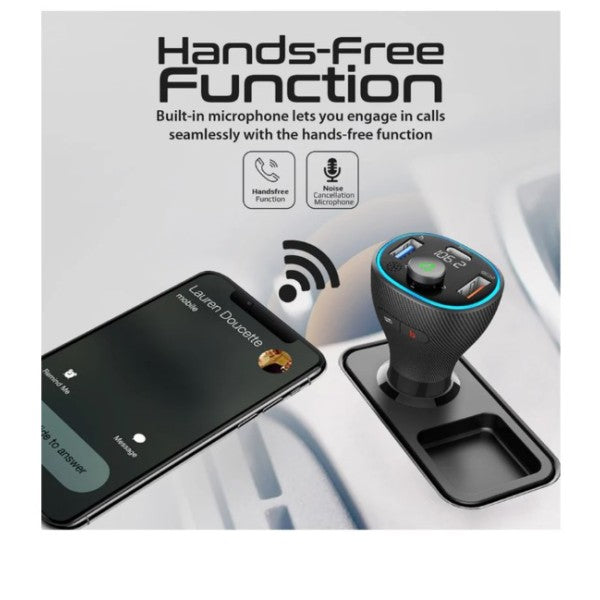 Promate 38W Universal Wireless Hands-free Kit with FM Transmitter - PowerTune-38W
