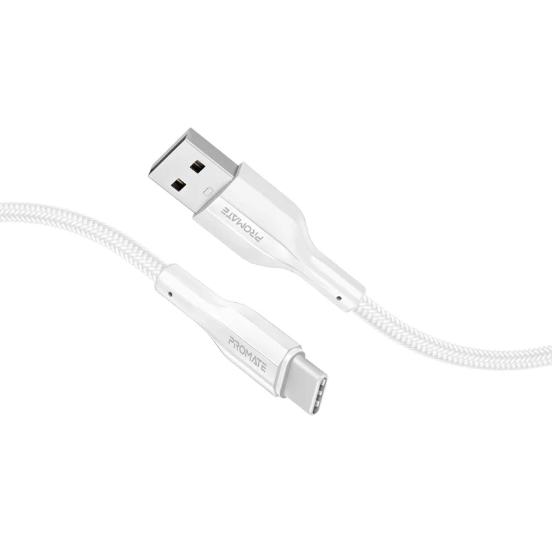 PROMATE 2M Super-Flexible USB-A to USB-C Cable • 2A Standard Charging