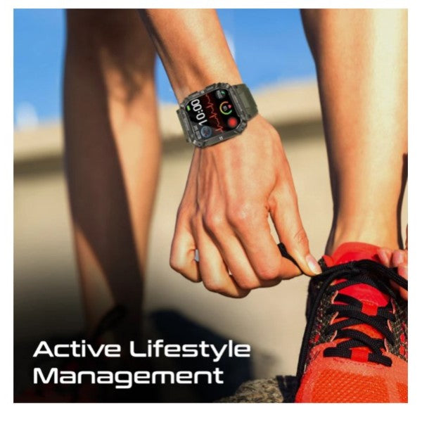 Promate ActivLife™ Smartwatch with Wireless BT Calling, Black - XWATCH-S19