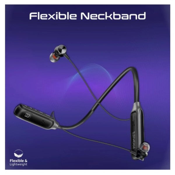 Promate - Leap
150 Hours Play-Time Dynamic Wireless Neckband Earphones - Silver