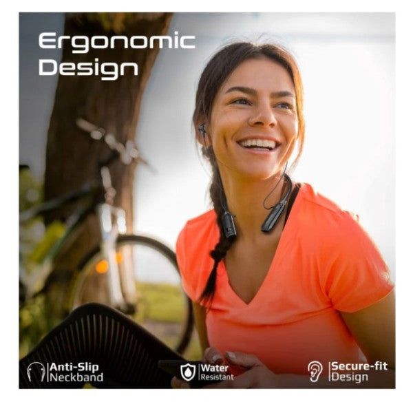 Promate - Leap
150 Hours Play-Time Dynamic Wireless Neckband Earphones - Silver