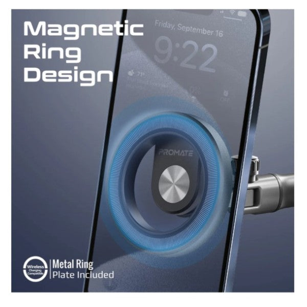 Promate MagGrip™ 360° Cradleless Magnetic Ring Smartphone Holder - MagHoop-GN