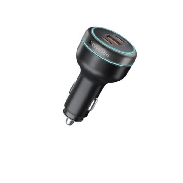 Promate 230W RapidCharge™ Car Charger with Dual Power Delivery and Quick Charge Ports - PowerDrive