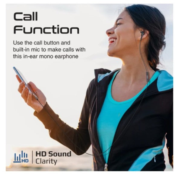 Dynamic In-Ear Wired Mono Earphone with USB-C Connector - Black