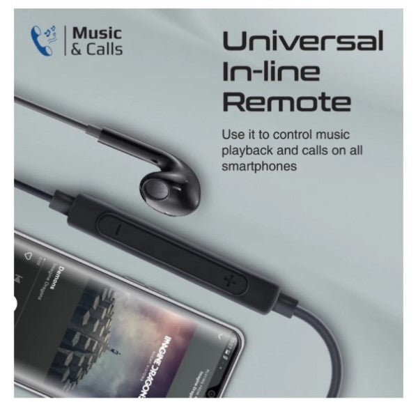 Dynamic In-Ear Wired Mono Earphone with USB-C Connector - Black