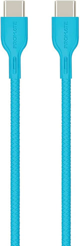 Promate cable 60W Type-C TO Type-C - 2 meter Blue - GulfStore.com