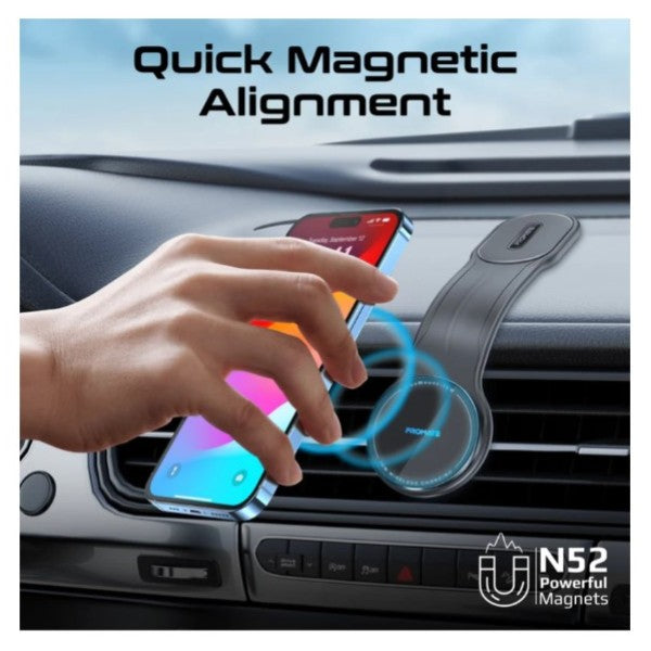 Promate 15W MagSafe Compatible Flexible Smartphone Charging Mount - LaxMount