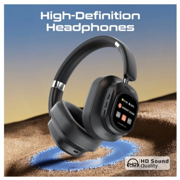 High-Definition Hybrid ANC Headphones with Detachable Magnetic LCD Touch Screen Controller