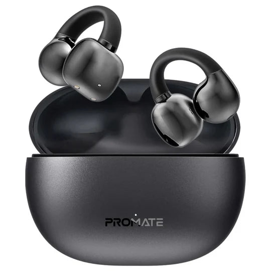 Promate AudioFit™ Open Ear Clip On TWS Earbuds w/ IntelliTouch - Black