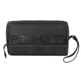 PROMATE Lightweight Tech Essential Organizer Pouch Bag with Multiple Pockets - Black